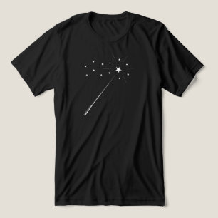 Camiseta Magia com estrelas e cinzas em branco