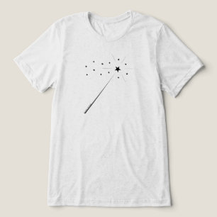 Camiseta Magia com estrelas e cinzas em preto