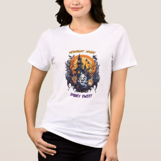 Camiseta Magia da Meia-Noite Assustador Doce Fantasma Bonit