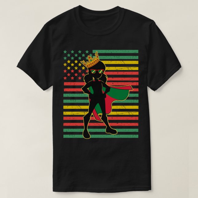 Camiseta Magia da Princesa Negra Melanina (Frente do Design)