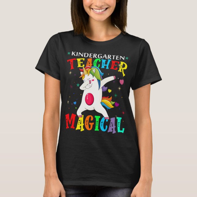 Camiseta magia de professor de jardim de infância (Frente)