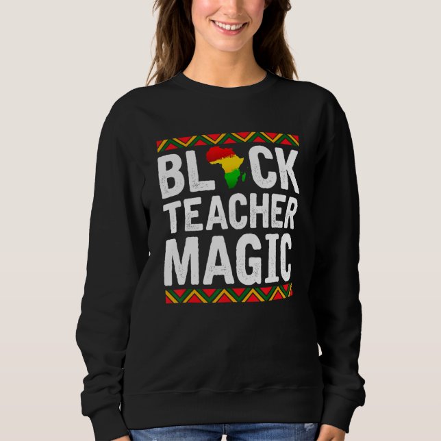 Camiseta Magia de Professores Negros História Afro-American (Frente)