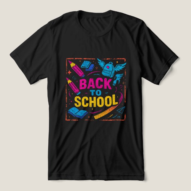 Camiseta Magia de volta à escola - Design de Sonho Fantásti (Design frontal)