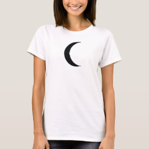 Camiseta Magia do Crescente Negro Astrologia da Lua Negra