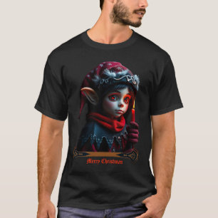Camiseta Magia do elfo gótico debaixo da lua de cheio.
