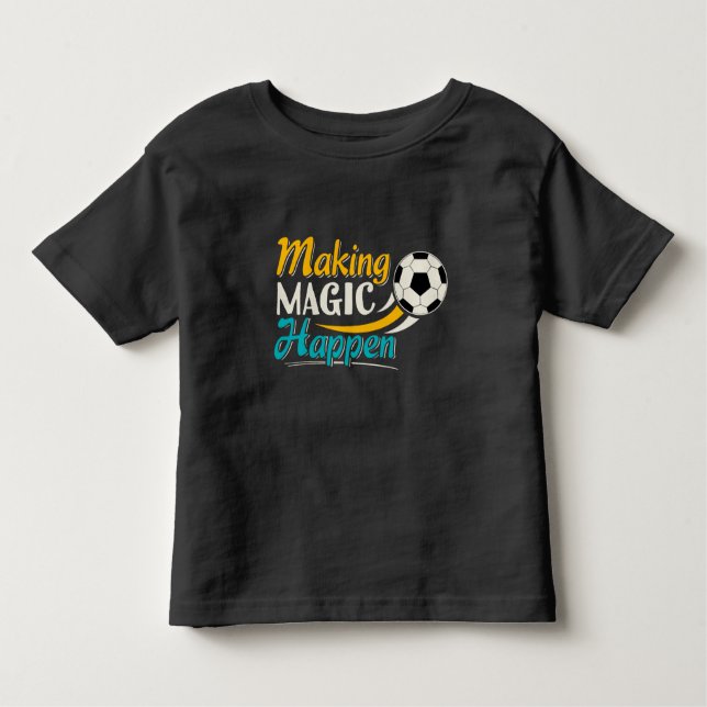Camiseta Magia do Fazer de futebol acontece (Frente)