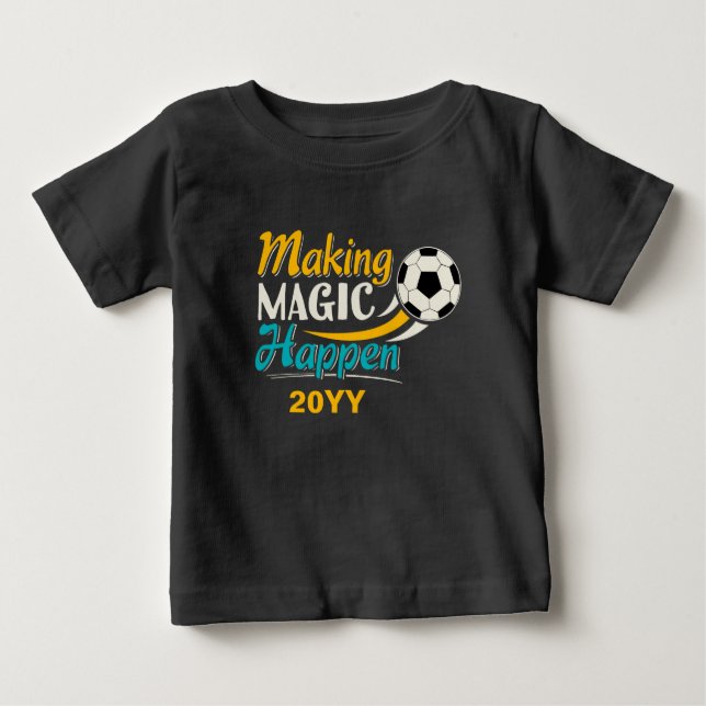 Camiseta Magia do Fazer de futebol acontece (Frente)