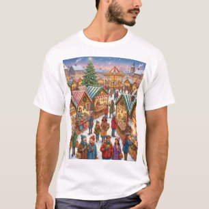 Camiseta Magia do Mercado de Natal – Uma Praça Municipal Fe