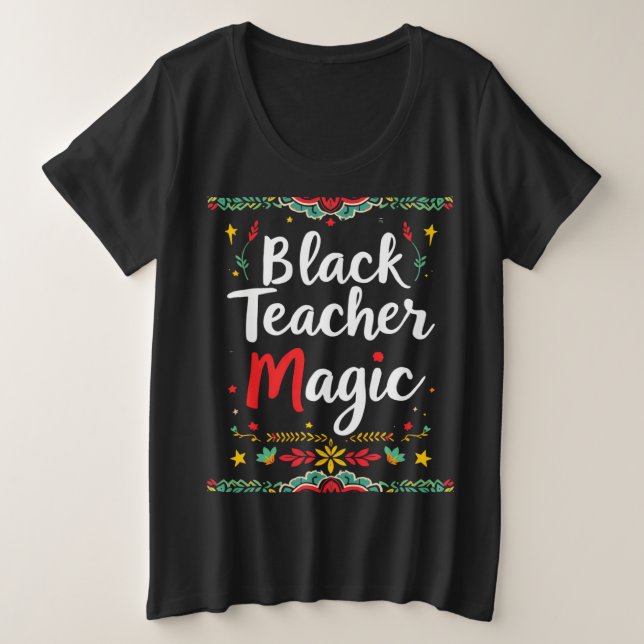 Camiseta Magia do Professor Negro (Frente do Design)
