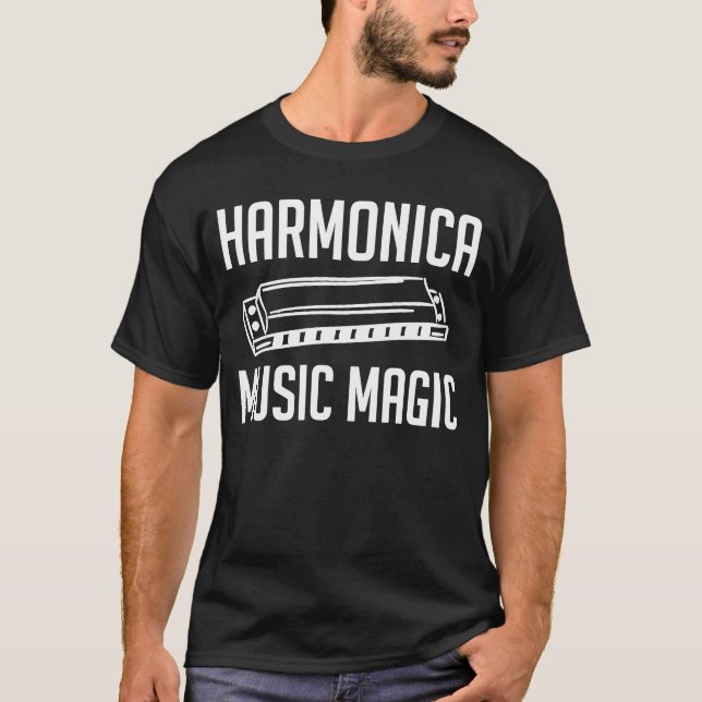 Camiseta Magia Música Harmonica (Frente)