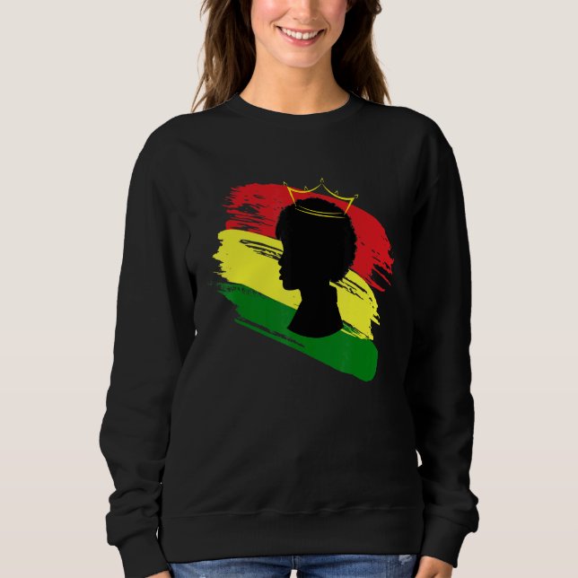Camiseta Magia Negra Africana Rainha Poder da Melanina Garo (Frente)