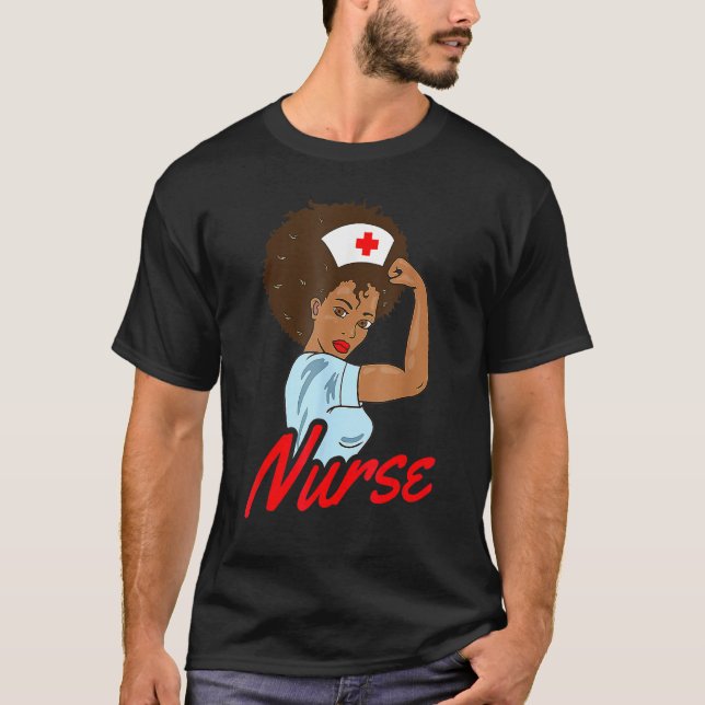 Camiseta Magic Black Nurse Melanin Black History Pride Nurs (Frente)