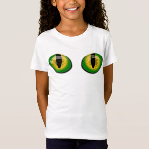 Camiseta Magic Green Yellow Cat Eyes Girl Tee