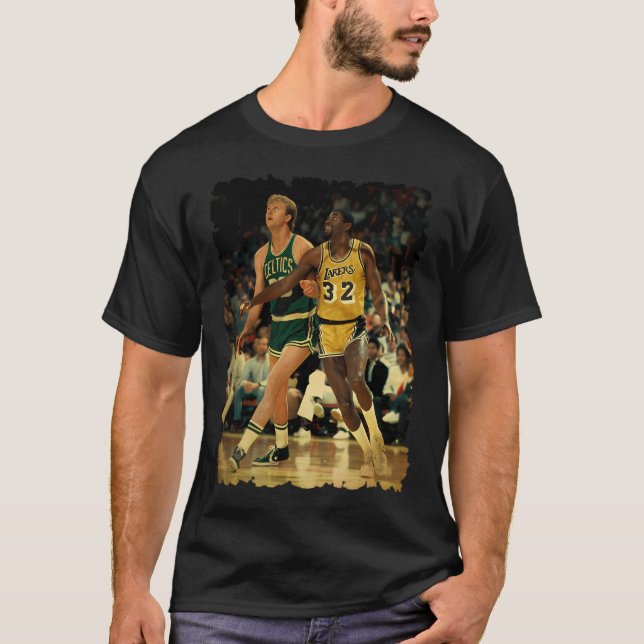 Camiseta Magic Johnson E Lerry Bird (Frente)