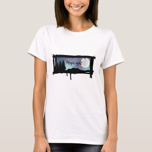 CAMISETA MAGIC NIGHT NORTHERN LIGHTS (Frente)