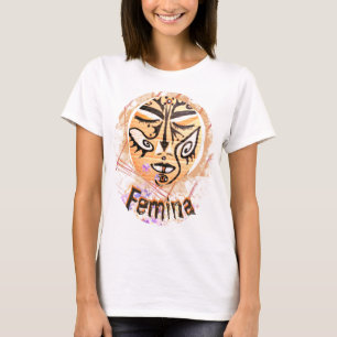 Camiseta Magic Shaman Face Femina Enchantress Art Shirt