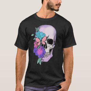 Camiseta Magic Skull Floral Tie Dye Halloween Spooky Ghost