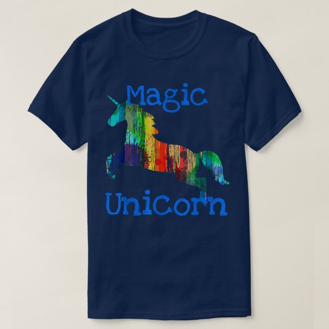 Camiseta Magic Unicorn  Cute Mystical Galloping Gift Tee  (Frente do Design)