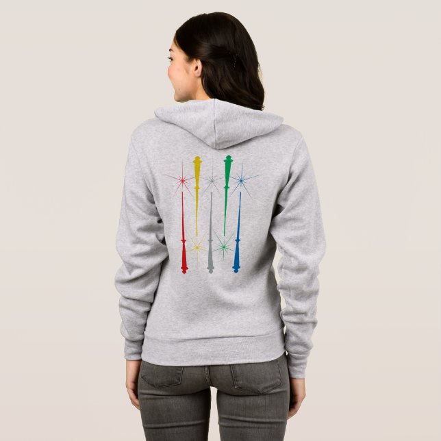 Camiseta Magic Wands Zip Hoodie (Parte Traseira Completa)