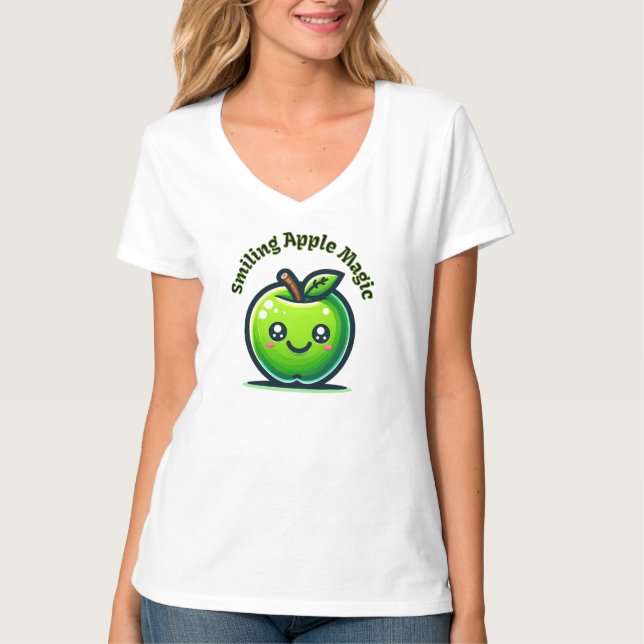 Camiseta Mágica Apple Sorridente (Frente)