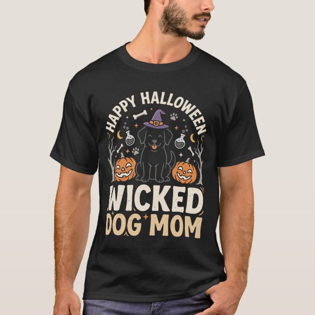 Camiseta Mágica da Mãe de Cachorro no Halloween (Frente)