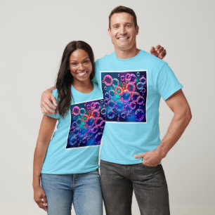 Camiseta Mágica de bolha rosa púrpura