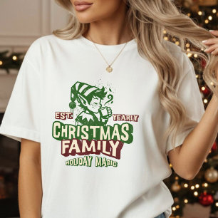 Camiseta Mágica de Férias de Natal em Família