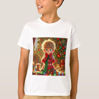 Camiseta Mágica de Natal para Meninos Surpreendidos - Crian