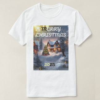 Camiseta Mágica de Natal: Uma Vila Inverno brilhante