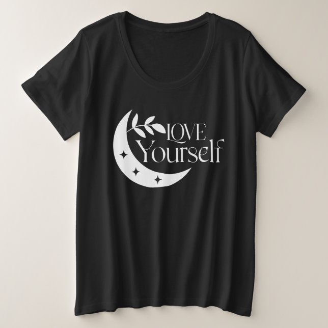 Camiseta Mágica Espiritual da Lua Ame a Si Mesmo (Frente do Design)