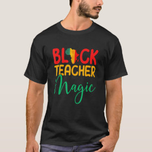 Camiseta Mágica Professora Afro-Americana Negra Melanina Te