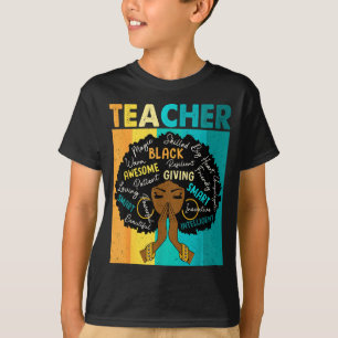 Camiseta Mágica Professora Negra Mês da História Afro-Ameri
