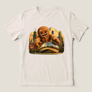 Camiseta Mágica Silhueta de Natal de Chicago em Pão de Mel