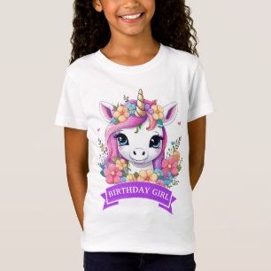 Camiseta Magical Baby Unicorn with Flowers