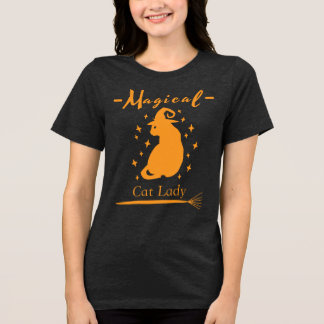Camiseta Magical Cat Lady Shirt Cute Halloween Shirt