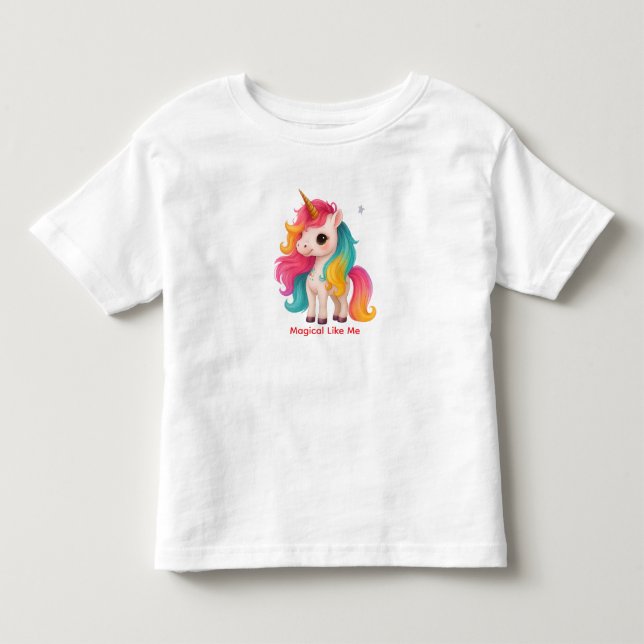 Camiseta Magical Like Me Unicorn – Cute Toddler Girl T-Shir (Frente)