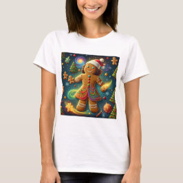 Camiseta Magical Rainbow Gingerbread Cookie Christmas