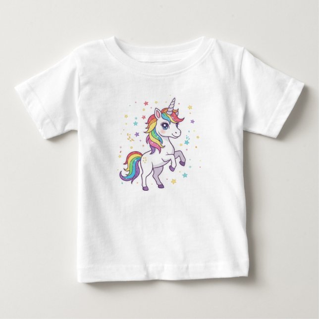 Camiseta Magical Rainbow Unicorn – Cheerful Kids  (Frente)