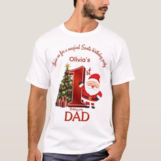 Camiseta Magical Santa Birthday Design for Kids (Frente)