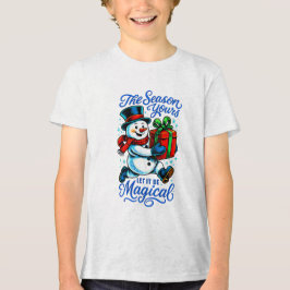 Camiseta Magical Snowman Christmas Delivery Tee fun holiday