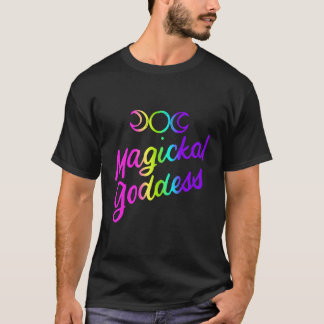 Camiseta Magickal Deusa Tripla Deusa da Lua Bruxa de Wiccan