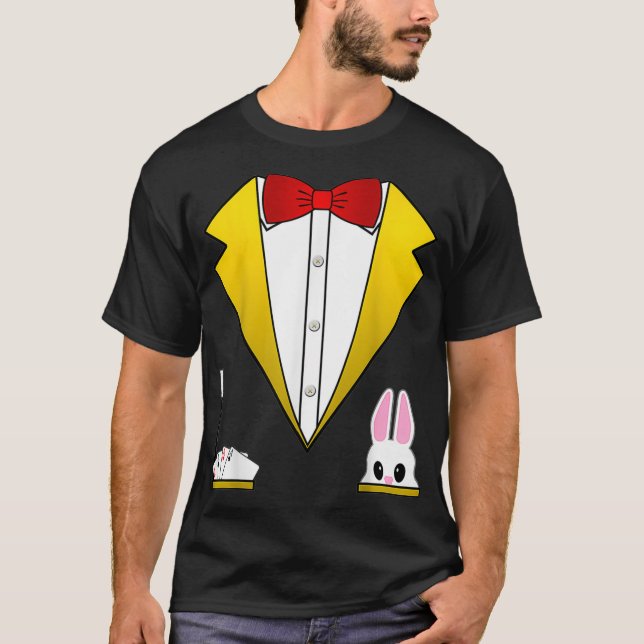 Camiseta Mágico Costume Engraçado Tuedo Para Crianças Adult (Frente)