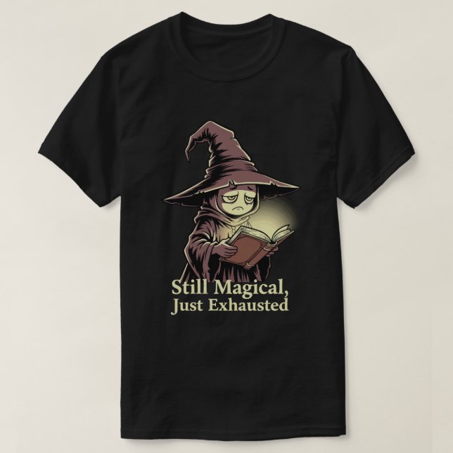 Camiseta Mágico mas Exausto (Frente do Design)