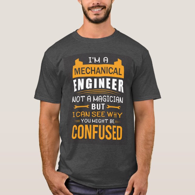 Camiseta Mágico mecânico de Engenheiros muito bonito (Frente)