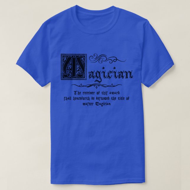 Camiseta Mágico mestre medieval (Frente do Design)