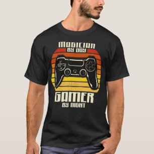 Camiseta Mágico por jogador noturno - Presente retrógrado