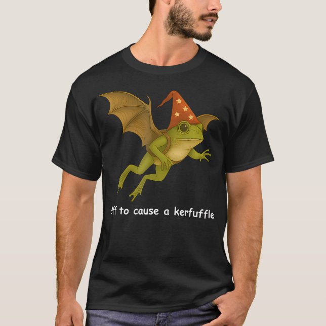 Camiseta Mágico Sapo Feiticeiro Pronto Para Causar Um Alvor (Frente)