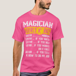 Camiseta Mágico Taxa Horária de Magia Truques de Cartas Mág
