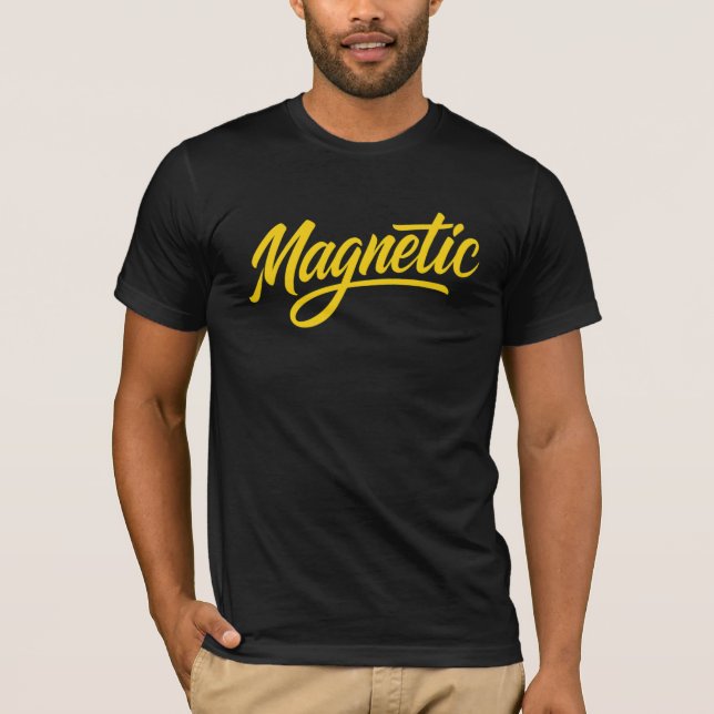 Camiseta Magnético - Camisa-Design de Script Canário Negrit (Frente)