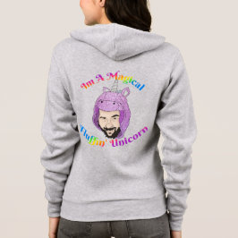 Camiseta Magnético F'in Unicorn Bella+Canvas Cheio-Zip Hood